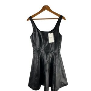 NWT. 7 for All Mankind Vegan Leather Cocktail Dress. Size S